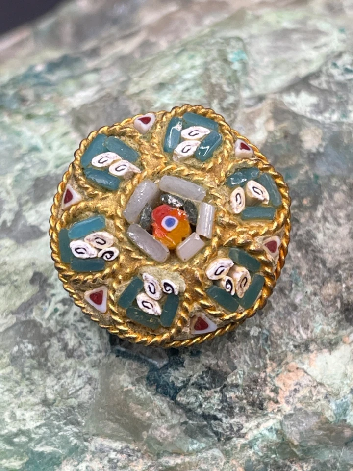 Antike Micro-Mosaik-Ohrringe mit Clip – Italien um 1930–1950 - Bild 3 von 4