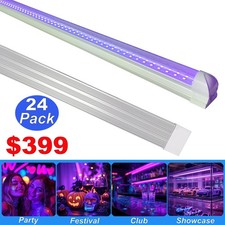 12/24PCS LED UV Black Light Bar 4Ft Fixture Ultraviolet Led Bulbs for DJ Party