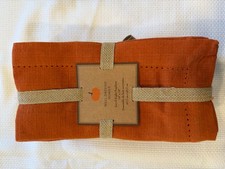 set of 8 burnt orange napkins