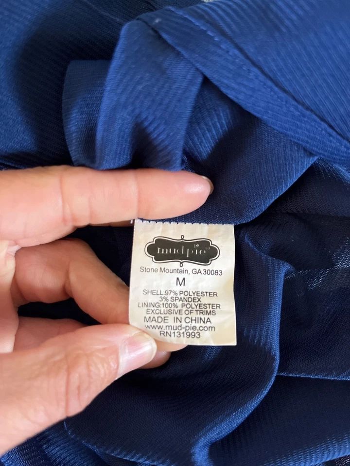 Mudpie Girls Medium Blue Floral Sleeveless Maxi Dress Casual - image 4 of 4