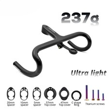 Road Bicycle Carbon Internal Cable Integrated Drop Bar 360-380mm with Mount