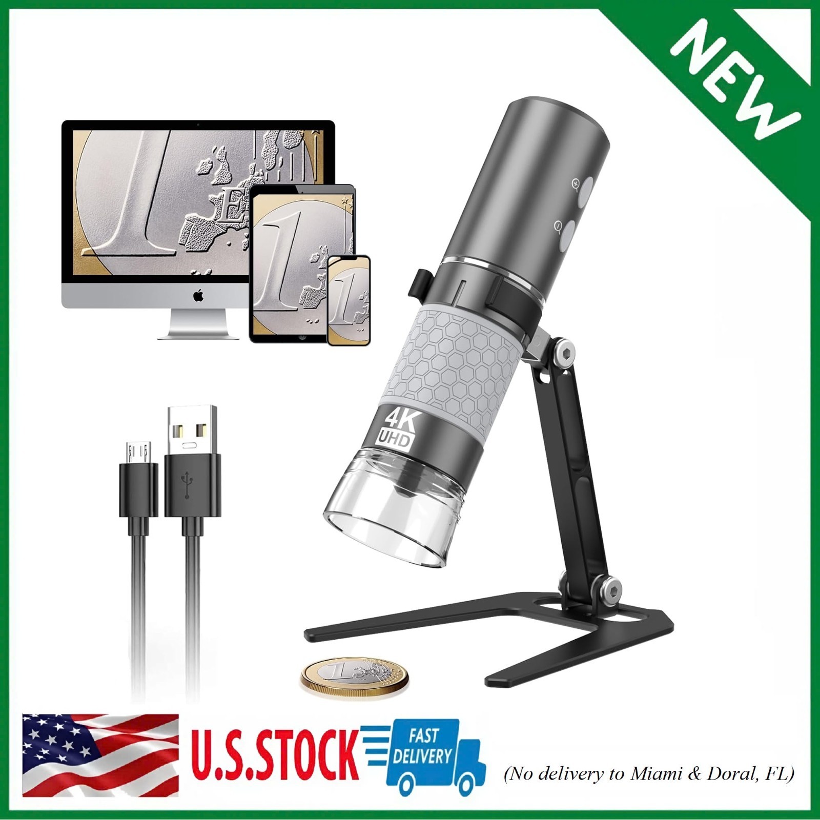 Wireless Magnifier 4K HD Wi‑Fi Wireless Digital Microscope Camera Magnifier for iPhone