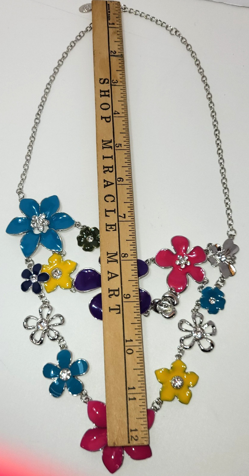 Bright, Colorful, Multi Flower Statement Necklace… - image 13