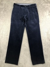 Polo Ralph Lauren Corduroy Pants Mens 34x32 Tag 33x32 Blue Classic Fit