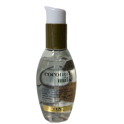 Ogx Coconut Milk Anti Breakage Hair Serum 4 Fl Oz Nourishing Treatment