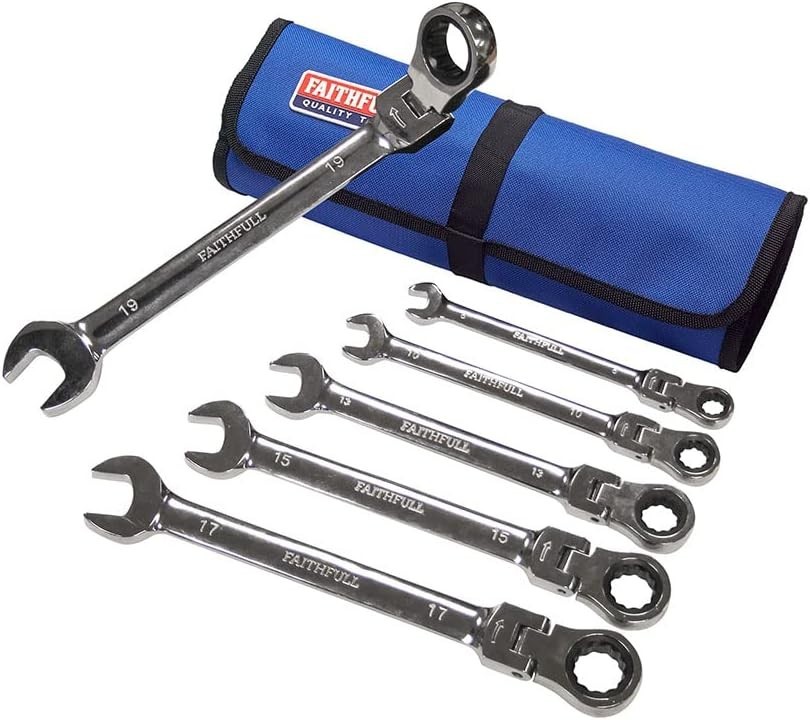 Silver Faithfull Combi Spanner Set, 6 Piece 5.40 cm x 10.20 cm x 26.60 cm - Image 16