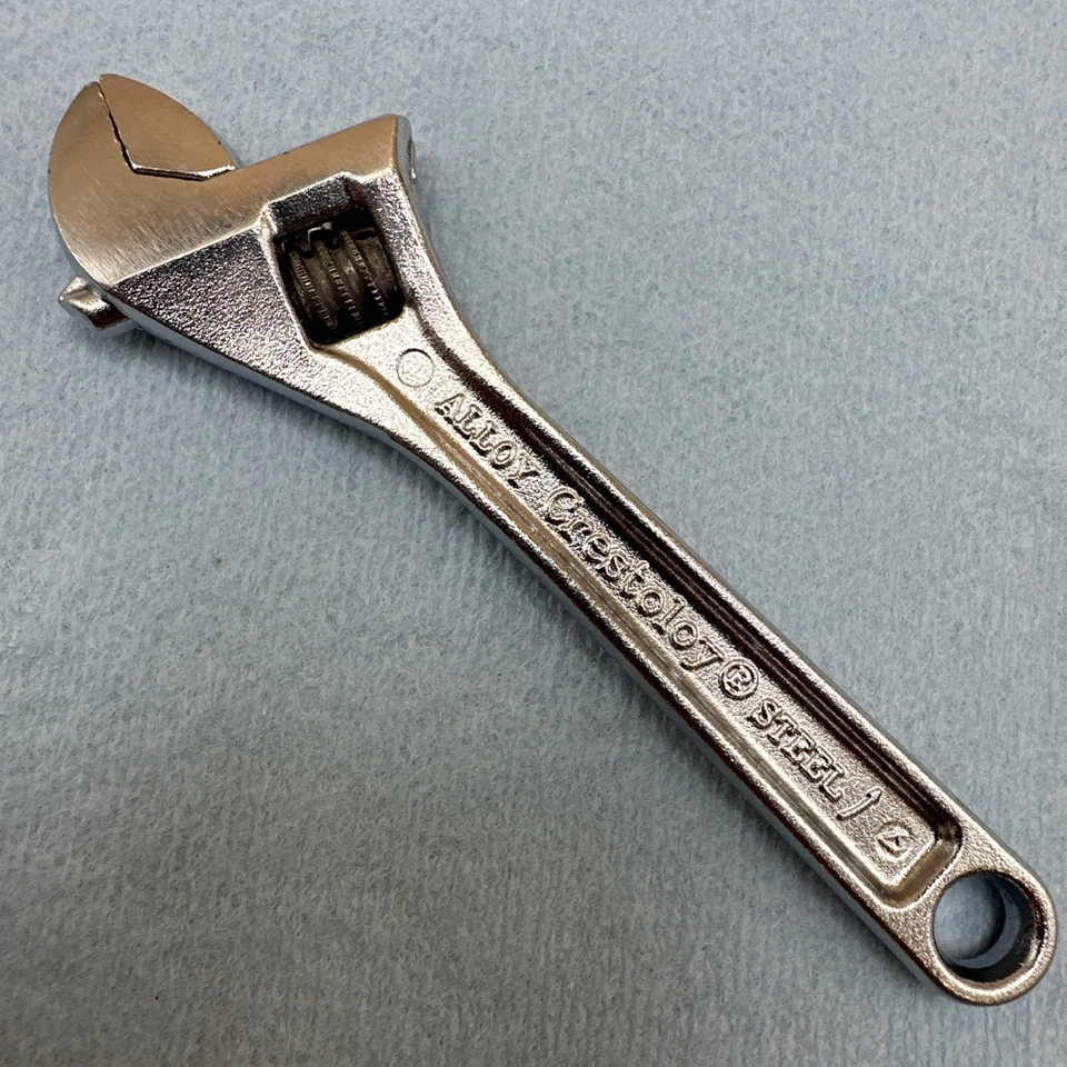Llave Ajustable Crestoloy Media Luna 4" De Colección Hecha en EE. UU. - ¡Bonita! Foto 2 de 4