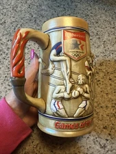 Vintage 1984 Los Angeles Olympics Budweiser Beer Stein Mug Anheuser Busch NEW