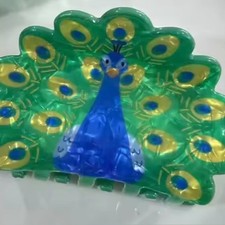 Peacock Hair Claw Clip