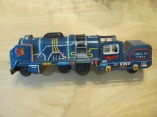 Vintage 1960s-70's Santa Fe Lines C-732 Train, Friction Tin Toy, Japan