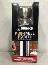 Brinks 23005-119 Push/Pull Rotate Barrett Satin Nkl Sgl Cylinder Lock KW1 1.75"