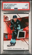 2021-22 SP Game Used Mark Giordano Red Jersey MEM PSA 9 Seattle Kraken