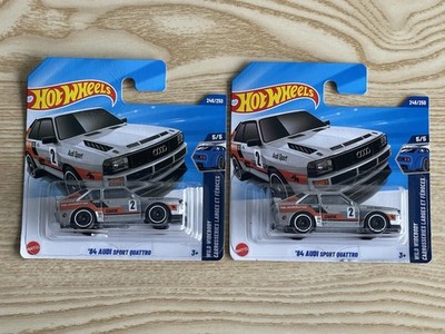 2 x HOTWHEELS '84 AUDI SPORT QUATTRO, SCHATZSUCHE AUTOS.