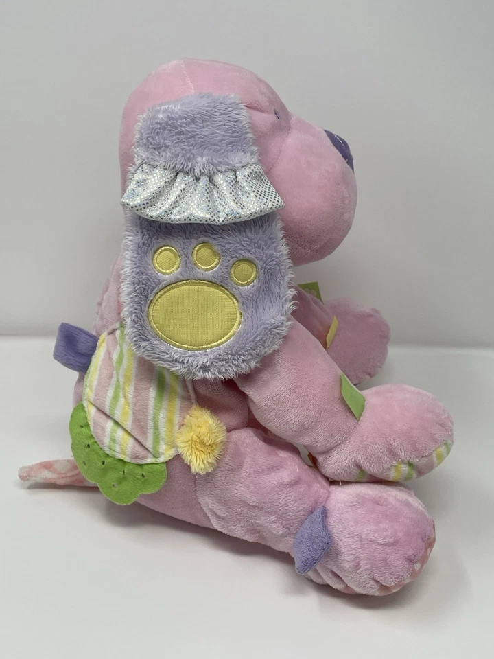 Brinquedo de pelúcia infantil preferido Little Lovey rosa filhote de cachorro bebê taggy bicho de pelúcia - Imagem 3 de 4