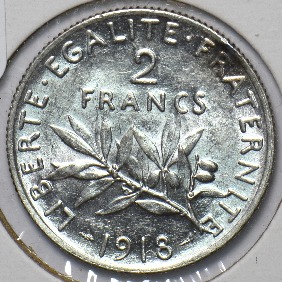 França 1918 2 francos 294266 frete combinado - Imagem 2 de 2