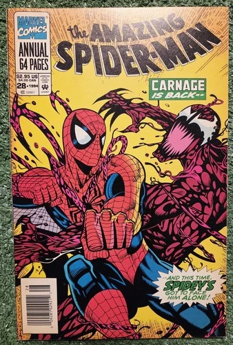 AMAZING SPIDER-MAN ANNUAL #28 CARNAGE IS A STRAIGHT KILLER - 4 STORIES MUST HAVE