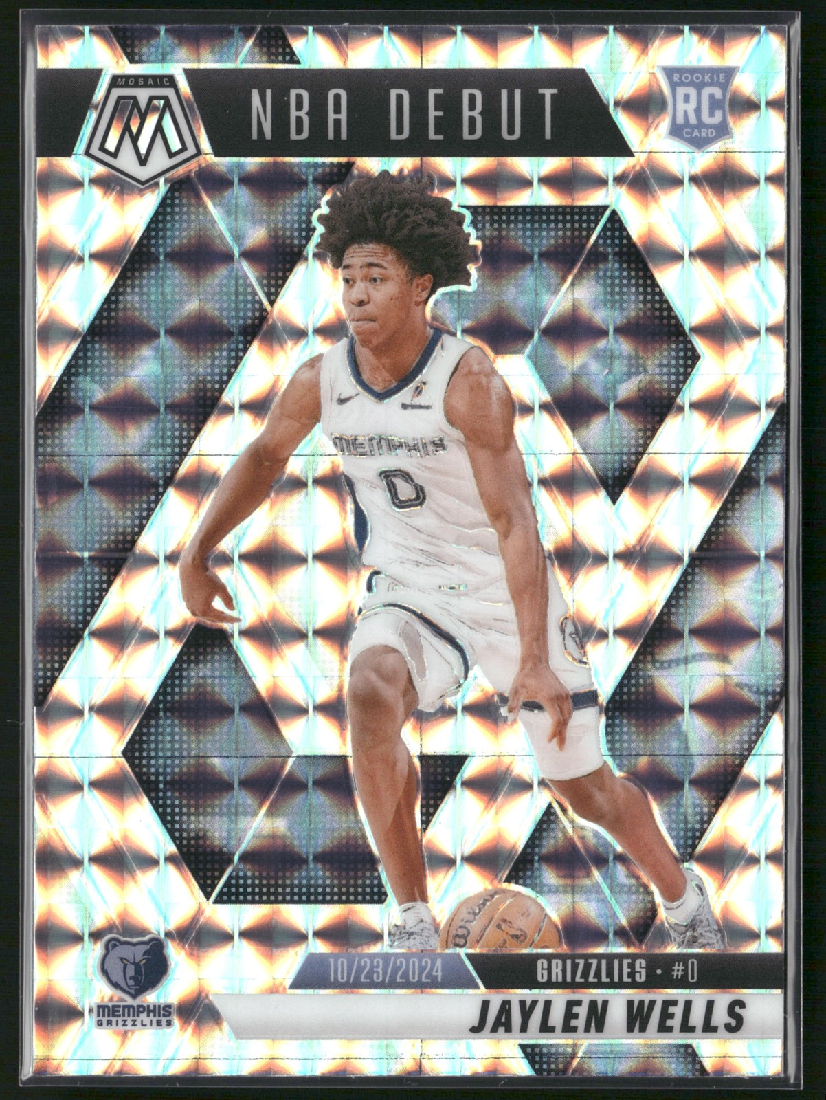2024-25 Panini Mosaic #260 Jaylen Wells Fast Break Silver Mosaic