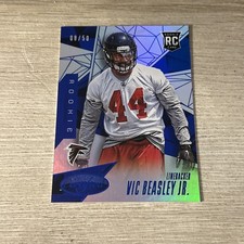 Vic Beasley Jr. Rookie Blue Parallel. Low serial'd 8/50. 2015 Certified Mirror
