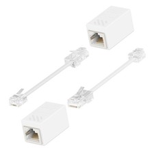 2 Pack RJ45 Female To RJ11 Male Telephone Jack To Ethernet Adapter Connector