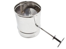 Modulo Con Valvola a Farfalla Canna Fumaria Raccordo Acciaio Inox Manicotto