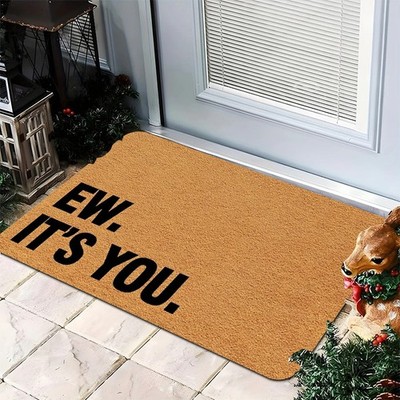 A Christmas-themed ''EW. IT's YOU.'' Humorous Text and Coir Fiber Texture Printe