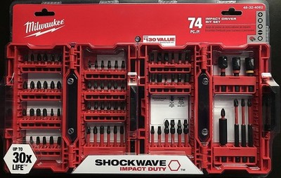 Milwaukee Shockwave 74-Piece Impact Driver Bit Set 48-32-4062
