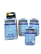 Listerine Ready Tabs, Chewable Tablets, Whitening Polar Mint, 24 Tablet PACK
