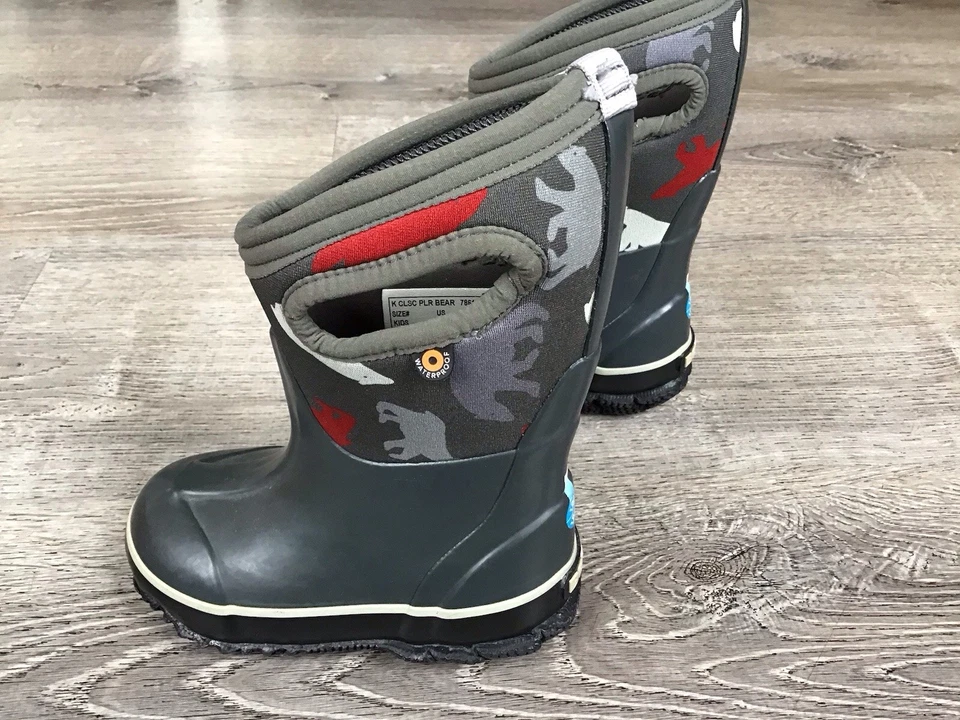 BOGS Boots Toddler Size 7 Classic Polar Bear Trim Pull On Snow Boots 78612-074 - Image 4 of 4