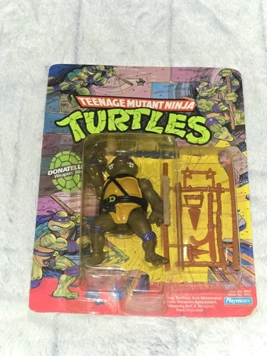 1988 Playmates Teenage Mutant Ninja Turtles TMNT Donatello Figure MOC unpunched
