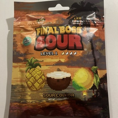 Sour Candy | Level 1, Sour Pina Colada, 1 Pack   Made with Real Dried Fruit