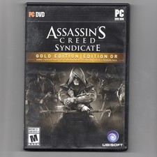 ASSASSIN'S CREED SYNDICATE GOLD EDITION FOR PC 5 DISC + 2 CODES - PRE OWNED GOOD