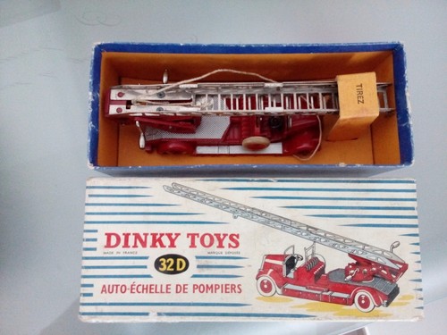 DINKY TOYS FRANCE 32 D DELAHAYE AUTO ECHELLE POMPIERS BON ETAT+ BOITE D ORIGINE