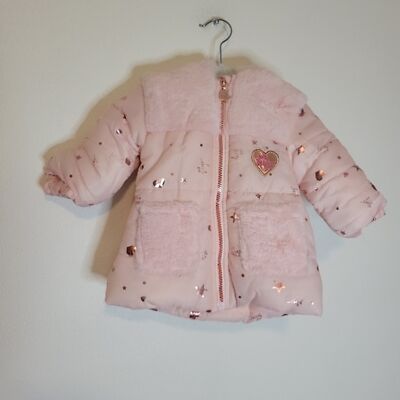 Betsey Johnson sixe 12m toddler pink puffy coat Australia