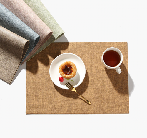 PU Leather Up to SET 6 x Dining Table Placemat Reversible Water Stain Resistant - Picture 47 of 56