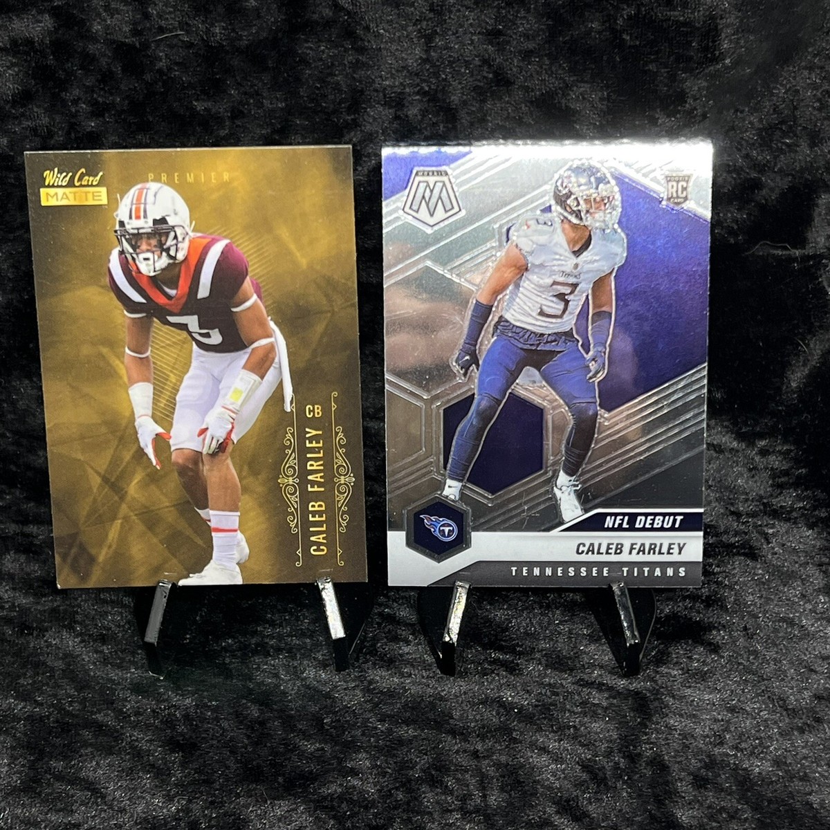 CALEB FARLEY l2021 Wild Card Matte Premier GOLD Tennessee Titans