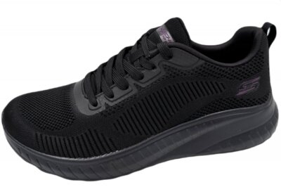 Skechers Damen Bobs Squad Schwarz Sneaker Schuhe 117209 BBK