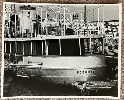 Vtg 1960's Don Ware B&W Photo FDR's Potomac Yacht Los Angeles CA Harbor 8x10