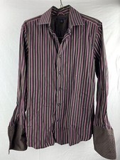 Banana Republic Brown Button Front Men's Shirt Size L 16-16 1/2