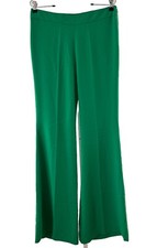 Parosh Women's Large PANTS Green Flare Wide Leg D230390 Italy NWT New