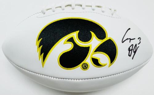 COOPER DEJEAN SIGNED IOWA HAWKEYES OFFICIAL SIZE LOGO FOOTBALL AUTOGRAPH BAS J94 - Picture 1 of 3