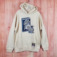 Mitchell  Ness Mens Hoodie 2XL Cream Long Sleeve York Yankees Pullover Cereal