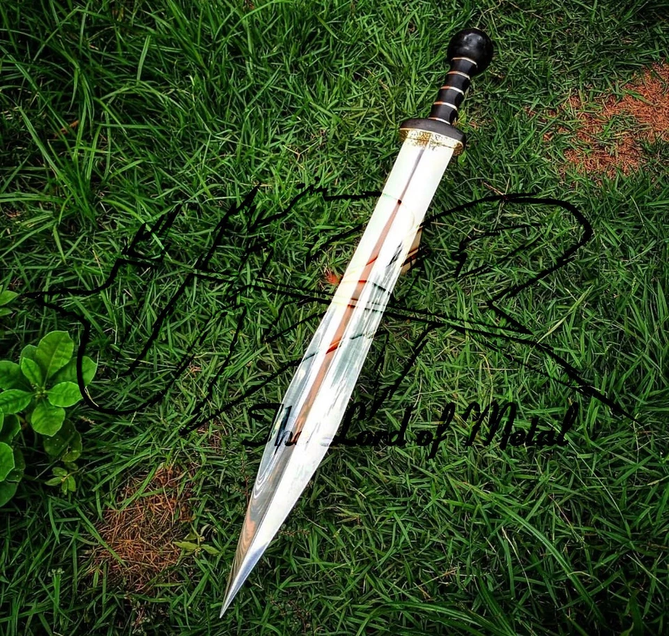 ESPADA GLADIUS UBR PERSONALIZADA HECHA A MANO HERRAMIENTA D2 ACERO LISTA PARA LA BATALLA CON FUNDA DE CUERO Foto 2 de 3