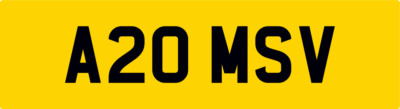 Msv Numbers GENUINE OLD PREFIX CAR REG NUMBER PLATE A20 MSV FEES PAID - MS VALET ...