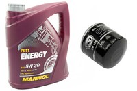 MotoröL Set ÖLfilter SM158 5W30 5 Liter FüR Fiat Doblo Lancia Lybra Kappa