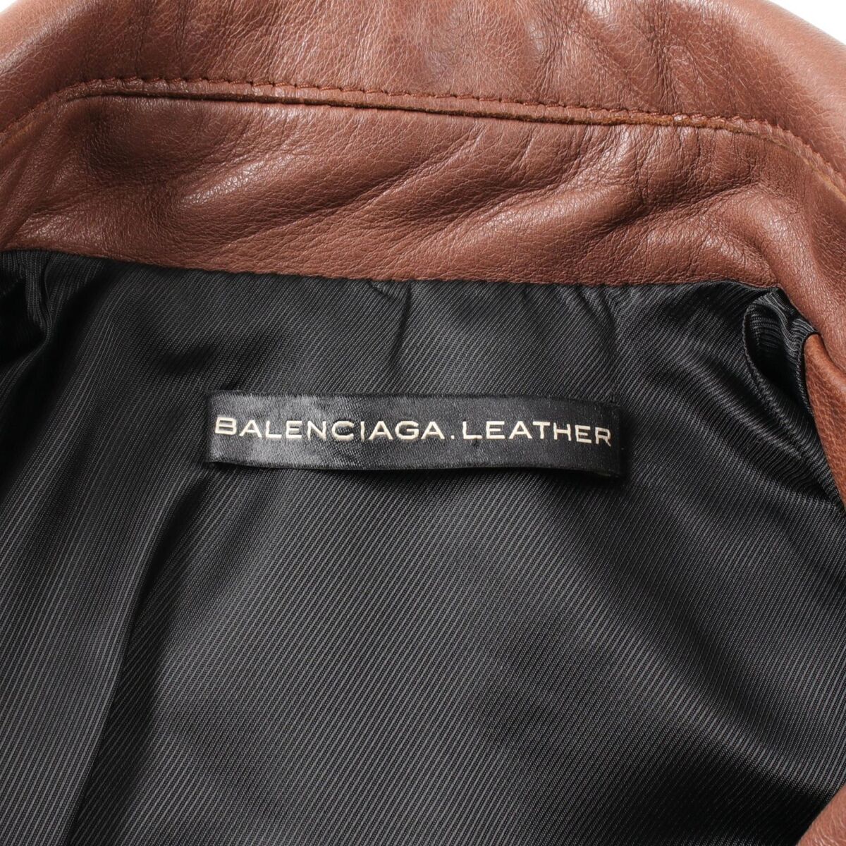 BALENCIAGA motorcycle jacket 256302 Lamb leather Brown Used BALENCIAGA motorcycle jacket 256302 Lamb leather Brown Used