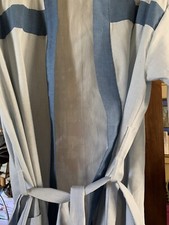 Vtg Man At Home Roytex Robe Mens Size Large w/ Tie blue,pockets,one size fits