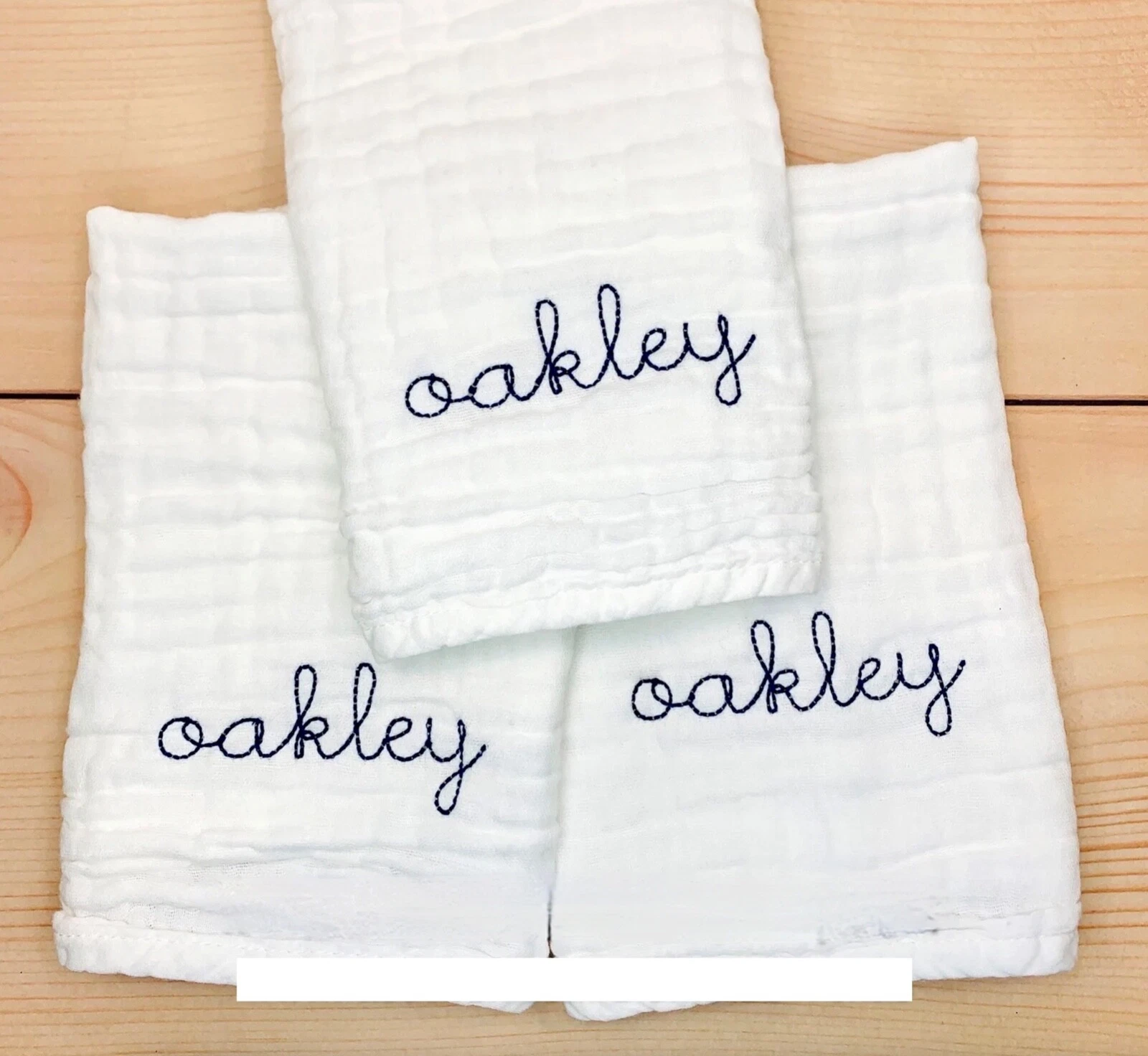 CUSTOM Personalized Embroidered Muslin Baby Burp Cloth Boy Girl Shower Gift SET
Opens in a new windo