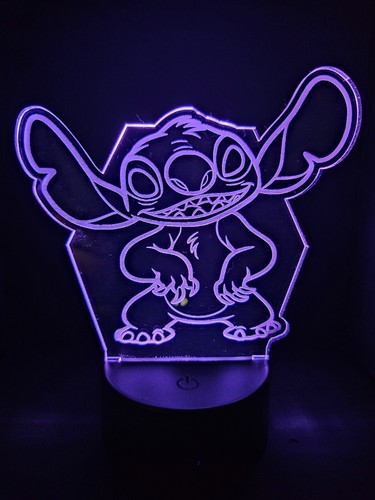 Disney Stitch 3D LED Night Light 16 Color Changing Acrylic Decor W/Remote - Picture 5 of 11