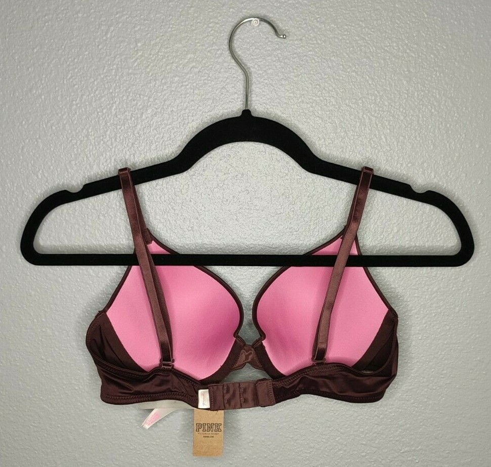 NWT VICTORIA'S SECRET PINK Wear Everywhere Push-Up Bra Coffee Brown