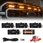 5PCS Front Grille Lights LED Amber For 2021-2023 Ford F150 XL/XLT/XLT Sporting